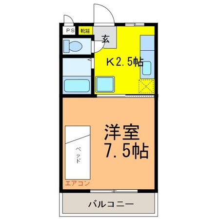 塚原コーポⅠの物件間取画像